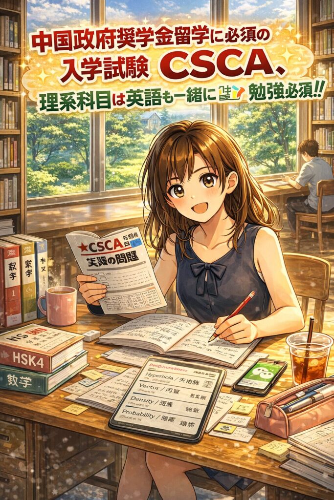 中国政府奨学金留学に必須の入学試験CSCA、実際の試験問題を中国SNSで購入してみた！②理系編